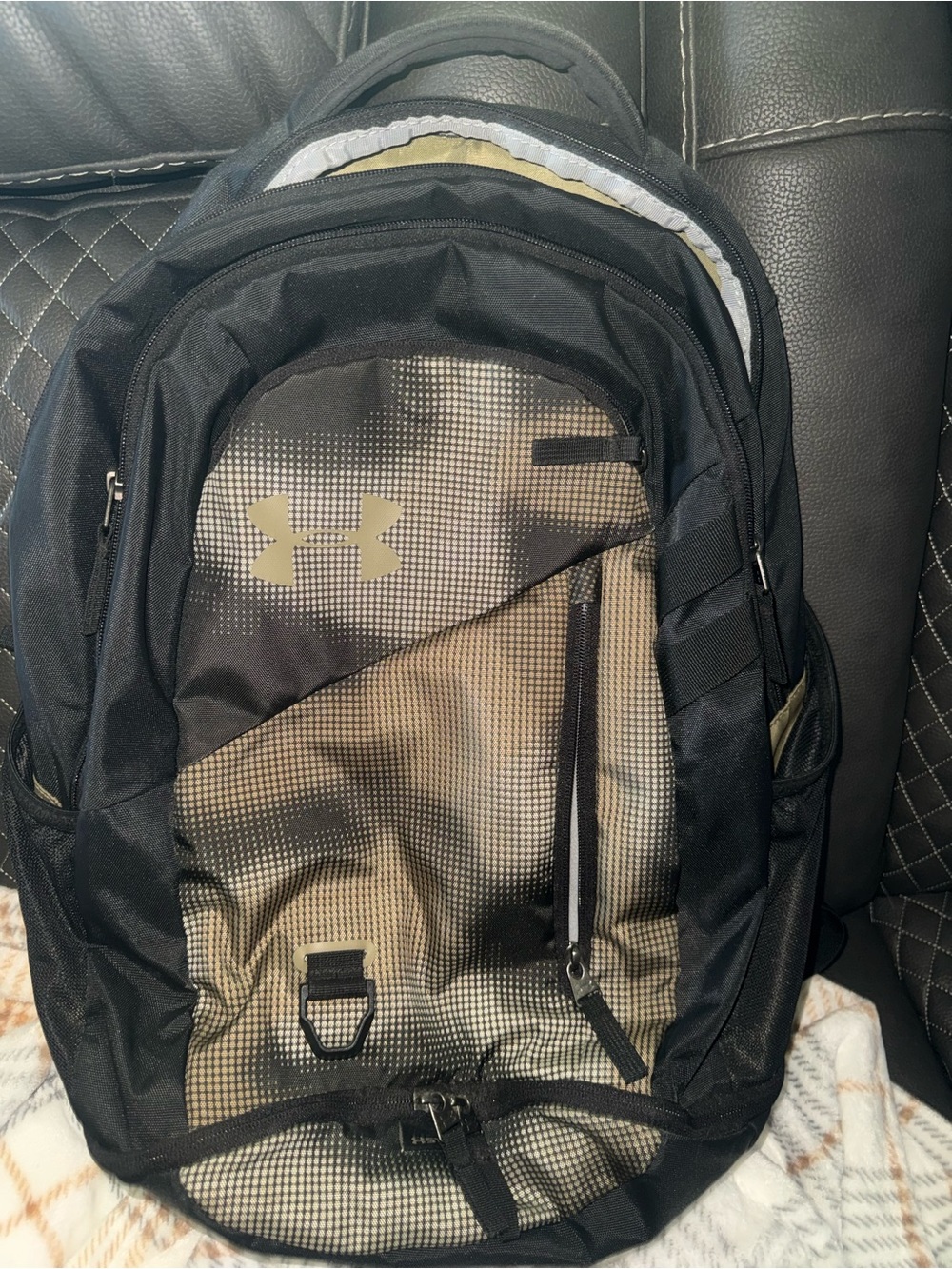Under Armour Black Backpack Laptop School Travel Gym Bookbag Water Resistant